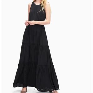 Splendid black silk like maxi dress